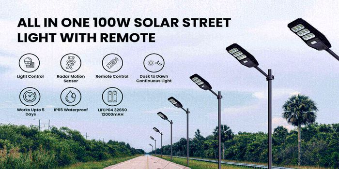 100W Solar LED Street Light factory 100W Solar LED Street Light factory